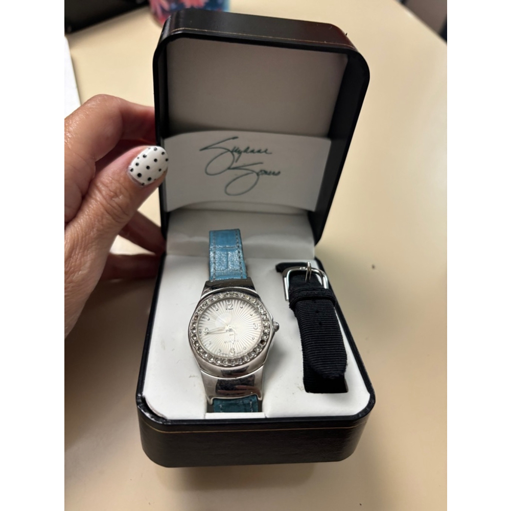 Women's Suzanne Somers Collection Watch Silver Blue